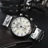 High-Quality Mens Watchs Business Fashion Steel Band Multicolor Dial Military Montre Homme Quartz Watch Mens Watch Relogios Homem Relojes Hombre