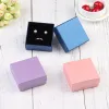 Multicolor 7x7x3cm sieradenboxen voor verpakking oorbel Joodsige doos Geschenkkartbordboxen Diy sieraden Display Opslag Pakbox