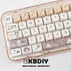 Accessories KBDiy 142 Keys MOA Profile Keycap ISO MAC Cute Cat Square DYESUB Custom DIY Mechanical Keyboard PBT Keycap Gaming Accessories