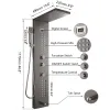 Torayvino Temperature Digital Panneau de douche Système de massage corporel Jets de serviette Colonne de douche de salle de bain Mixer de douche de salle de bain