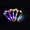 LED Toys Flying Toys engraçado Esporte ao ar livre LED Arqueiro LEITO Rocket Helicopter Slingshot Aeronaves Flying Toys Catapulta de borracha Bamboo Dragonfly Gift 240410