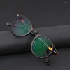 Lunettes de soleil Frames Eyeglass de haute qualité en acétate Cadre des lunettes optiques Men Vintage Femmes Retro Round Spectacles Eyewear