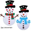 DIY FEL Snowman Choink Tree Dekoracje dla dzieci zabawki na Navid Ornaments drzwi domowe wiszące zapasy na świąteczne prezenty noworoczne noworoczne