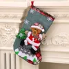 Kerstkousen Santa Claus Sock Children Candy cadeauzakje open hangende tas Snowman Santa Elk Bear Kerstmis Sock Tree Decor