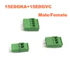 5pcs Pitch 3,81 mm Plug-in PCB Terminal Bloc Broche verticale 2P 3P 4P Connecteur enfichable Male / Femme 15EDGKA + VC MORSETTIERA