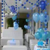 Royal Blue Paper Circle Garland Hanging Boy Kids Ocean Themed Hanging Birthday Party Banner Backdrop Baby Shower Wall Decoration