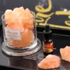 Bulk Natural Orange Salt Stone Rough Stone Fountain Rocks Mineral Prov för Reiki Healing Crystal Essential Oil Diffuser DIY