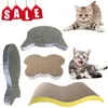 Slitresistenta kattskrapkuddar Fisk form Cat Scratcher Board Kattung Korrugerad pappersmatta leksak husdjurslipning nagelskrapa matta