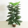 90cm 39 Heads Tropical Plants Large Artificial Palm Tree Fake Monstera Silk Palm Leaves False Plant Leafs For Home Garden Decor2841