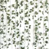 210 cm konstgjorda gröna växter som hänger murgröna lämnar tång rädisor falska blommor druvor vinge hem trädgård vägg party semester dekoration