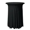 Spandex Stretch Ruffled Table Covers Wedding Cocktail Table Cloths Elastic Bar Table Skirt Party Banquet Hotel Decoration