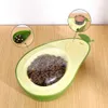 690ml Pet Cat Double Bowls Avocado Shape Cats Dogs Feeder Drinker Water Bowl Dish Elevated Feeding Food Feeders Cat Dog Supplies