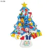 Ornamentos de Natal Papai Noel, árvore de Natal Tree Diy Felt Christmas Tree Felt Snowman para casa Navidad Ano Novo 2022 Presentes