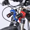 調整可能なダブル円筒クランプ自転車ライトホルダーブラケットLEDトーチヘッドライトクリップMTBサイクリングマウントバイクアクセサリー