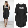 Women Karl Casual Loose Dresses with Letter Printed Spring and Summer Plus Size Clothing Designer Dress