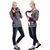 CHAMPS SWOIGNES D'HIIR MATERNITY avec écharpe à capuche d'allaitement maternel Premaman Pullover Sweat Shirt Woman Vestes