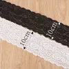 2yards 10 cm vit svart bred elastisk spetstyg trim band utsmyckning handgjorda sy tyg hårband båge diy tillbehör