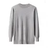 Men's Sweaters Autumn 2024 Half-High Collar Knitwear Solid Color Simple Slim Elastic Sweater Young And Middle-Aged Bottoming Shirt