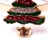 6PCS / Set Creative Christmas Tree Shape Ring Ring Festive Touch Beau support de serviette en alliage Clip à serviette Boucle Decoratio