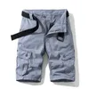 Summer Shorts Mens Work Clothes Casual Capris Tide Brand Straight Tube Multi Bag Men