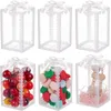5/10pcs New Clear PVC Box Packing Wedding/Christmas Favor Cake Packaging Chocolate Candy Dragee Apple Gift Event Transparent Box