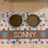 Özelleştirilmiş Pet Bowl Mat Köpek Lover Hediye Pet placemat PU Malzeme Su geçirmez Slip Olmayan Gıda Tabağı Kasa İçme Besleme Pet Mat