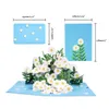 Cartões pop -up 3D Cartão de flores Daisy Flor com envelope para mamãe presente Mulheres Aniversário