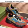 Fashion Luxury Designer Gucci Rhyton Shoes Red Green guccir Distressed Ivory Vintage Canvas Leather【code ：L】Cloud Trainers GG Platform Sneakers