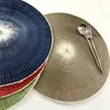 4pcs runde Gewebe -Placemat -Padpapier Tisch Matten Hitzefeste Schalen Kaffeetassen Untertisch Tischmatte für Küchenpartyversorgung