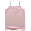 T-shirts zomermeisjes string strappy tops t-shirt baby kinderen vrouwen katoen camisole t-shirt kinderen mouwloos vest katoenen tank top 2024 240410