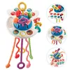 Montessori Silicone Pull String Sensory Toys Baby 0 a 12 meses Desenvolvimento Educational Learnin Toy for Kids 1 2 anos 240407