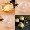 50pcs mini boîtes à gâteau et boîte d'emballage boîte en plastique transparent pour gâteau avec couvercle Boîte d'emballage clair à œuf bouffée