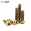 5-50pcs m2 m2.5 m3 m4 m5 m6 gb818 puro cobre de bronze redonda phillips parafuso de parafuso de cabeça parafuso de parafuso de cabeça 6-50mm