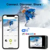 Cameras 4K Action Camera with Touch Screen 170° Wide Angle Web Underwater Camera 30m Waterproof Remote Control Sports Camera Helmet