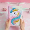 Notebooks Notebook Lock Adorable Dairy Lockable Diary Unicorn Student Stationery Girl Plush Cartoon Noteward Notebook