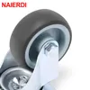 Naierdi 2inch Swivel Caster 4/8/12/16pcs TPR Roues en caoutchouc souple, robuste lourde, lanceur de plaque pour plate-forme de chariot