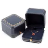 Klassiska smycken Wedding Double Ring Box Lyxiga smycken Fodral Förpackning för halsband Pendant Display Case Ring Box Custom