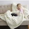 Blankets Knitted Blanket Decorative Sofa Throw Super Soft Chenille Yarn Blankets Bedspread Home Decor White Beige Black Pink 100x150cm