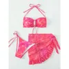 2024 Sexy Three Piece Printed Bikini Beach Split Swimwear Bikini