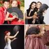 Schöne dekorative Fans Plastik Tuchklapper Handlüfter Blume Hochzeit für Party -Tanzmuster Stil Spanisch