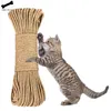 DIY Cat Scratcher Sisal-touw voor kattenkrabben Post Tree en Tower vervangen Natuurlijk niet-toxisch henneptouw 50m stuk