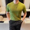 Men's T Shirts Classical Solid Color T-shirt Men Summer Short Sleeve Round Neck Casual Versatile T-shirts Slim Fit Social Tee Tops Clothing