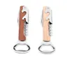 4 in 1 Wine and Beer Bottle Opener Wood Handle HandHeld Deluxe Corkscrew Double Hinge Waiters Bottle Opener1731132