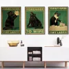 Винтажный плакат черной кошки твои прикладные салфетки Крафт Бумажные плакаты не забудь