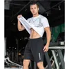 Suisses de survêtement masculines Contrôle de sport Contrôle de t-shirts à manches courtes Shorts en deux pièces de grande taille