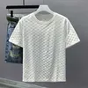 Designer fashion top high quality business clothing embroidered collar details short sleeve shirt mens Tee M-4XL