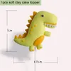 Yoriwoo dino dinosaur thème gâteau gâteau topper jungle safari 1st anniversaire décorations de fête pour enfants décor de gâteau boy jurassic monde