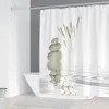 Pebble wydrukowane zasłony prysznicowe Mączńca zmywalna zasłona z haczykiem w łazience dekoracyjne zasłony prysznicowe 3D