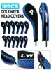 Portable Golf Club Cover Iron Set Headcovers with Zipper 12pcs Wearresistant Golfs Club Head Protector Cover Golf Accessories 2207944151