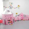 Tentes Tentes Child Tunnel Spaceship 3 dans 1 Tent House Play Toys Children pliable Enfants Gameplay de piscine océanique portable pour filles L410 L410